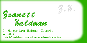 zsanett waldman business card